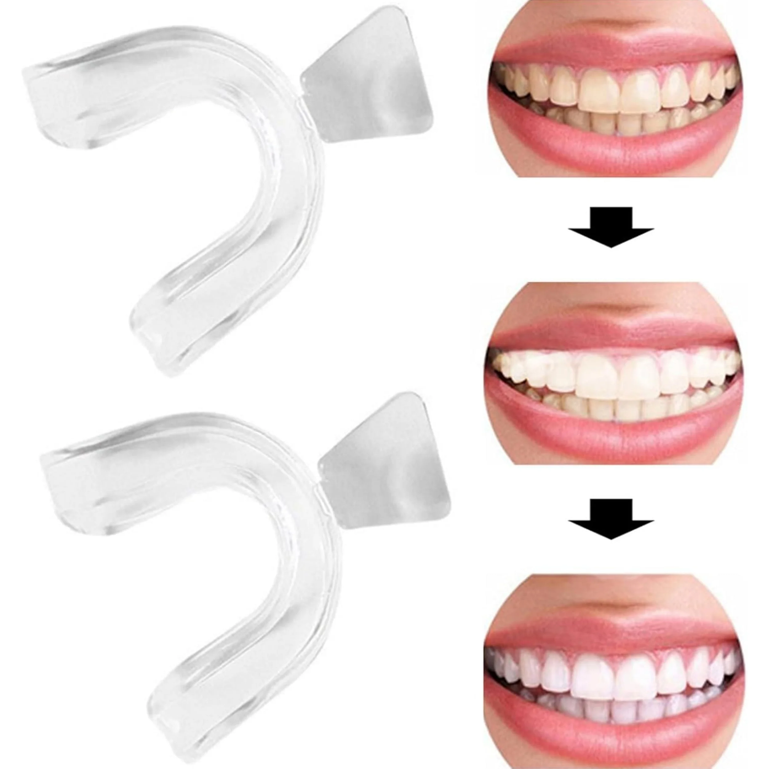 2/4/6Pcs Teeth Tray Dental Mouth Guard Whitening Braces Oral Hygiene Care Prevent Tooth Grinding At Night Bleaching Teeth Tools