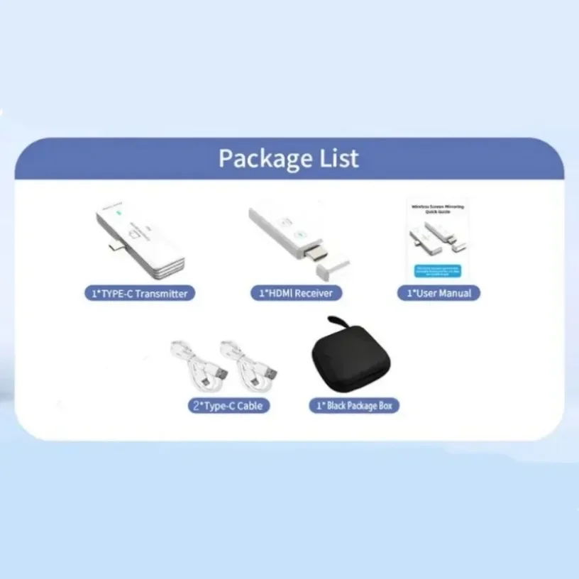 60Hz HDMI-Compatible Wireless Video Audio 50M 1080P Transmitter Receiver Wireless Display Adapter From PC to Projector & Monitor