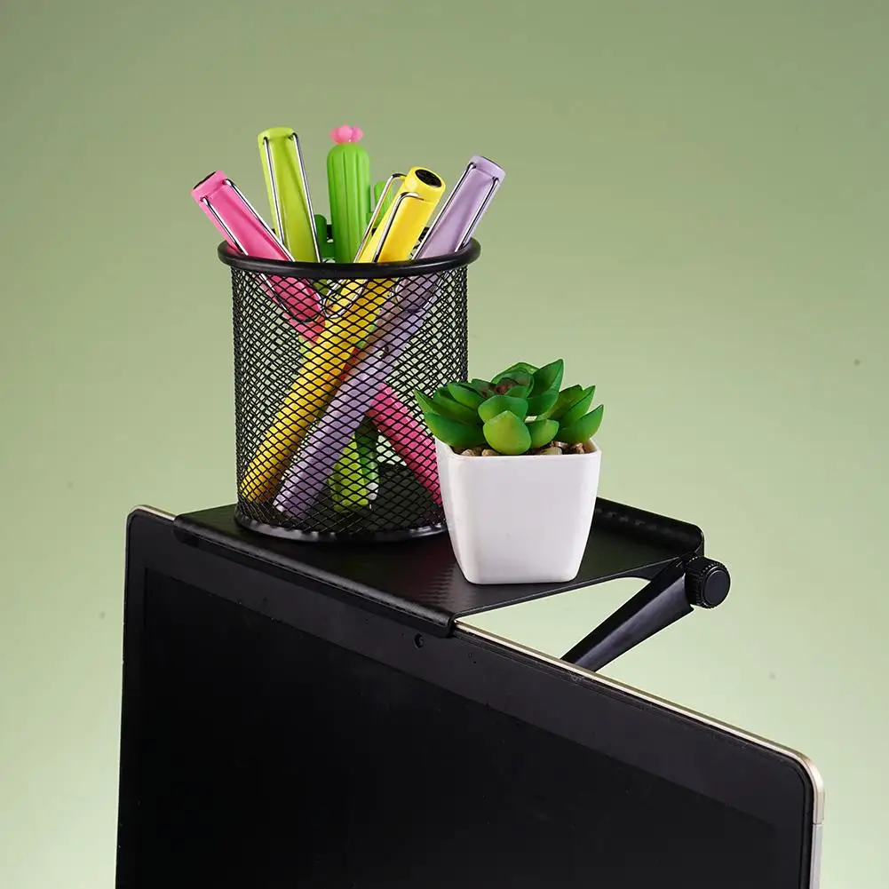 

Adjustable TV Screen Shelf Rack Holder Computer Monitor Storage Shelf Screen Rack Office Home TV Buddy Desktop Organizer P0Y0