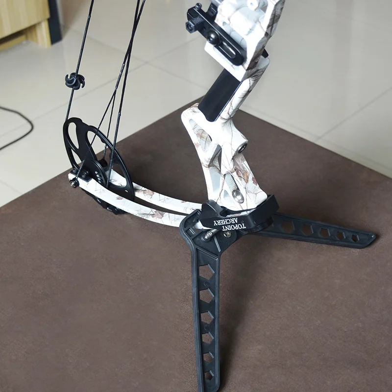 Compound Bow Stand Holder Archery Recurve Bow Bracket Kick Rack Support Folding Archery Shooting Hunting