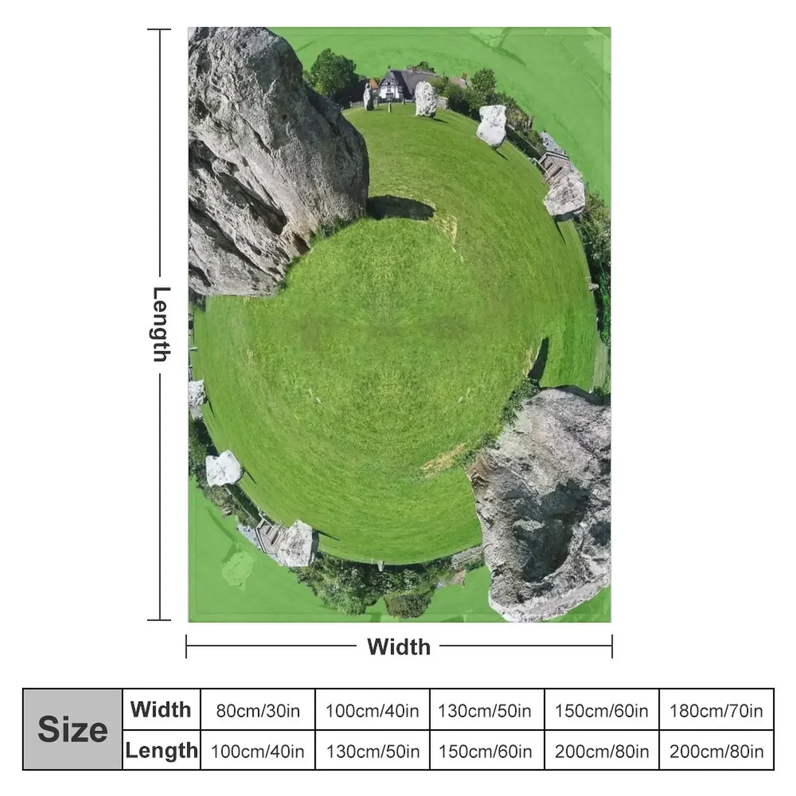 AVEBURY STONE CIRCULAR Throw Blanket couch cozy soft plush fuzzy picnic outdoor blanket