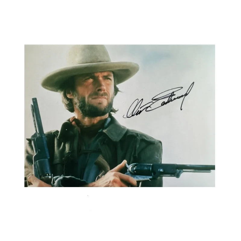 CLINT EASTWOOD autographed SIGNED PHOTO, Art Picture Print Silk Poster,Home Wall Decor