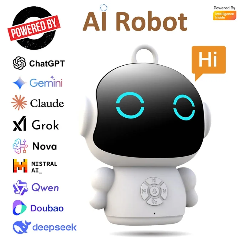Intelligenter KI-Roboter mit WLAN für Früherziehung - Spracherkennungs- und Sprachinteraktives Lernspielzeug für Kinder