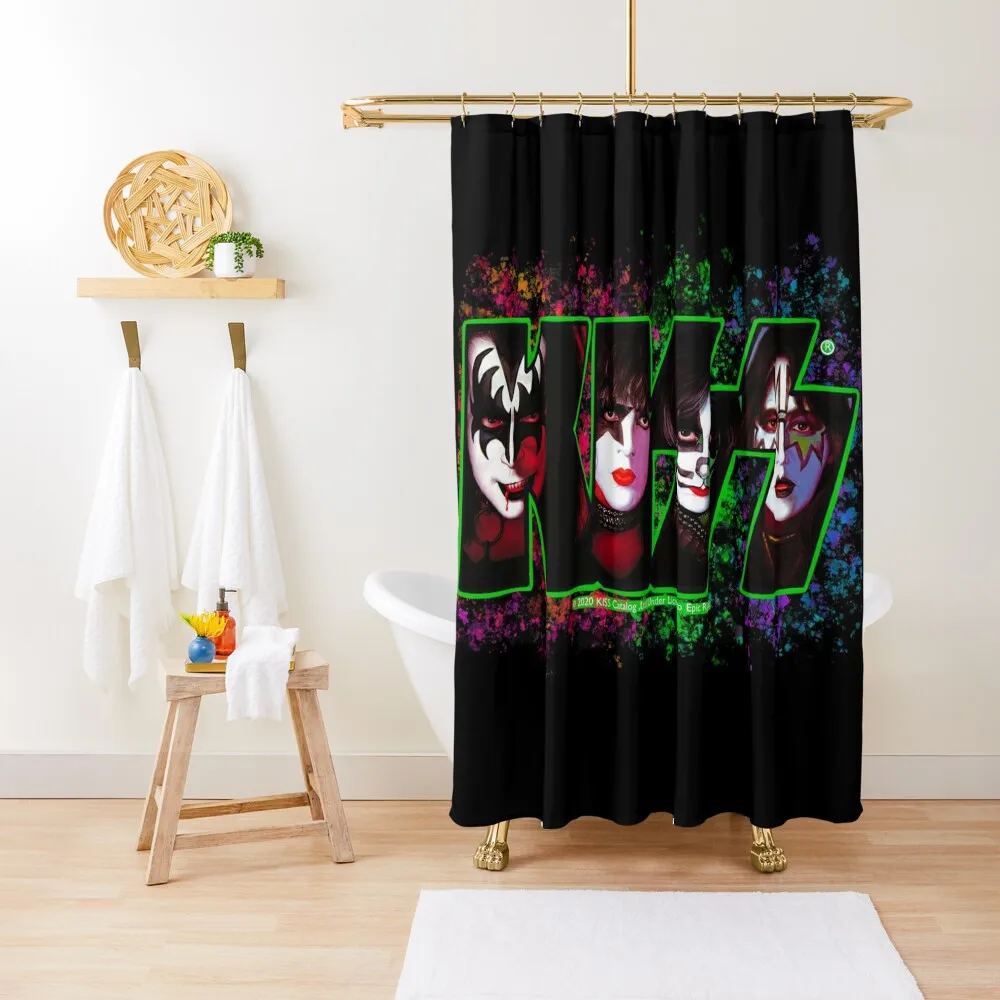 

Kiss fan art Shower Curtain For Shower Bathroom Fabric Curtain