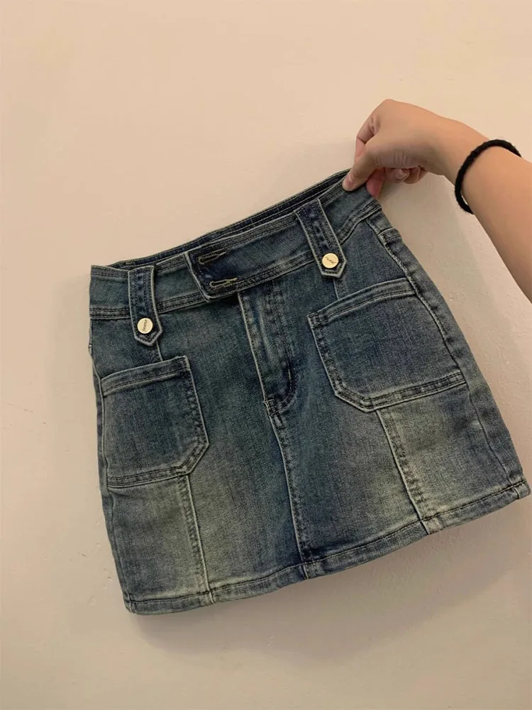 

High Waist A-Line Skirt Women's Denim ort Skirts Summer New Sle plus Size Slimming f Body Skirts Skirt Pants