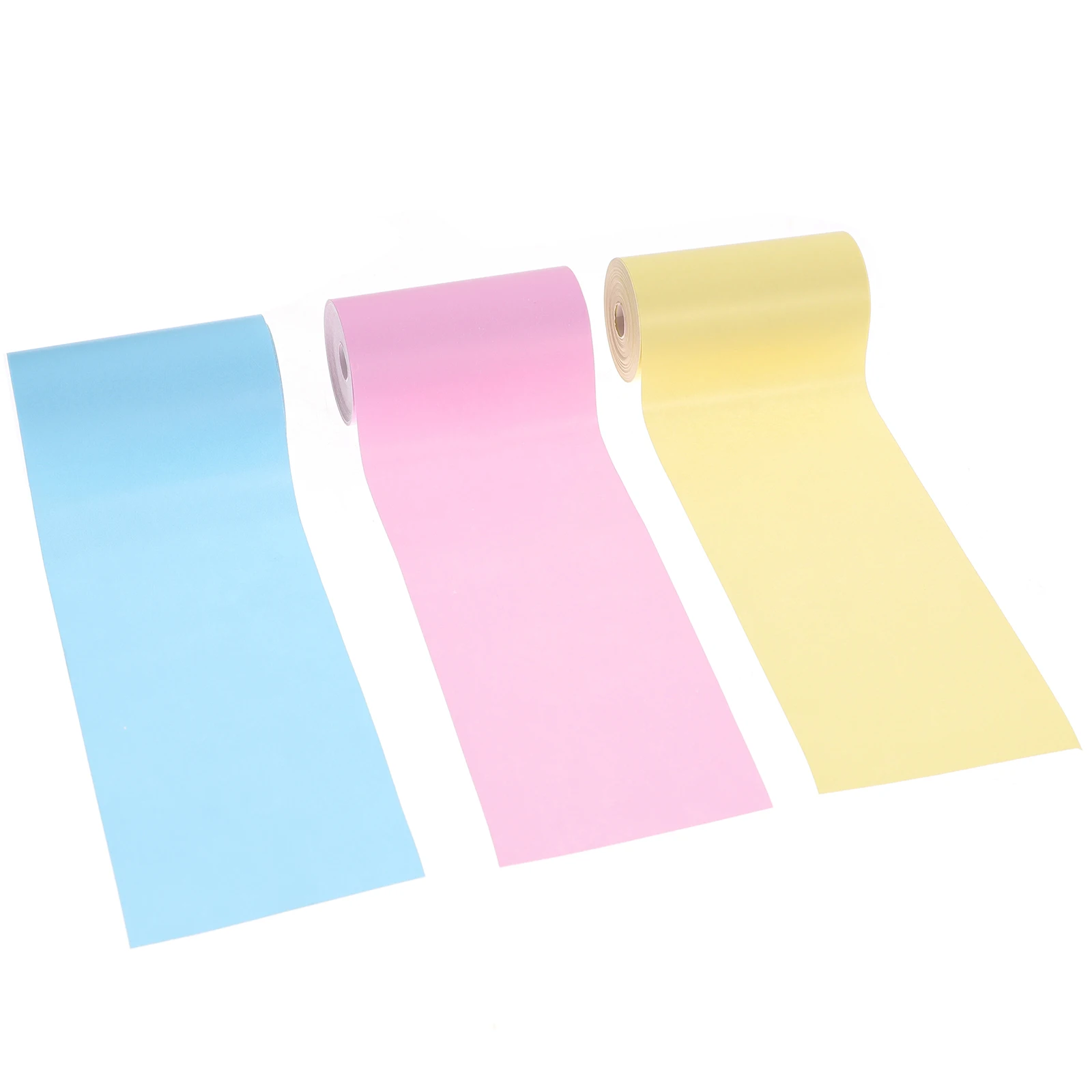 4pcs Colorful Thermal Printable Sticker Paper Roll Self Adhesive Printing Paper Oil Water Resistant Smooth Surface For