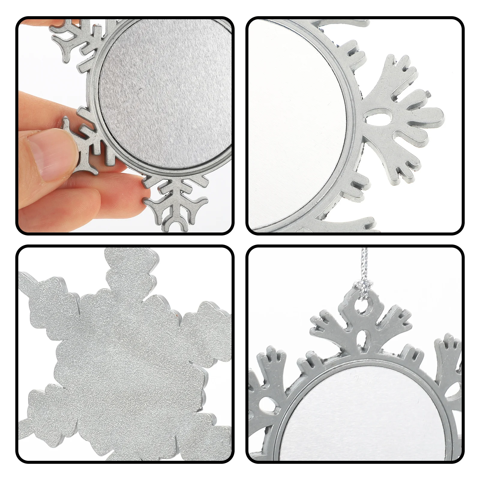 

3Pcs Xmas Snowflake Hanging Pendants Christmas Tree Decorations DIY Sublimation Ornaments Festive Home Decor DIY Pendant