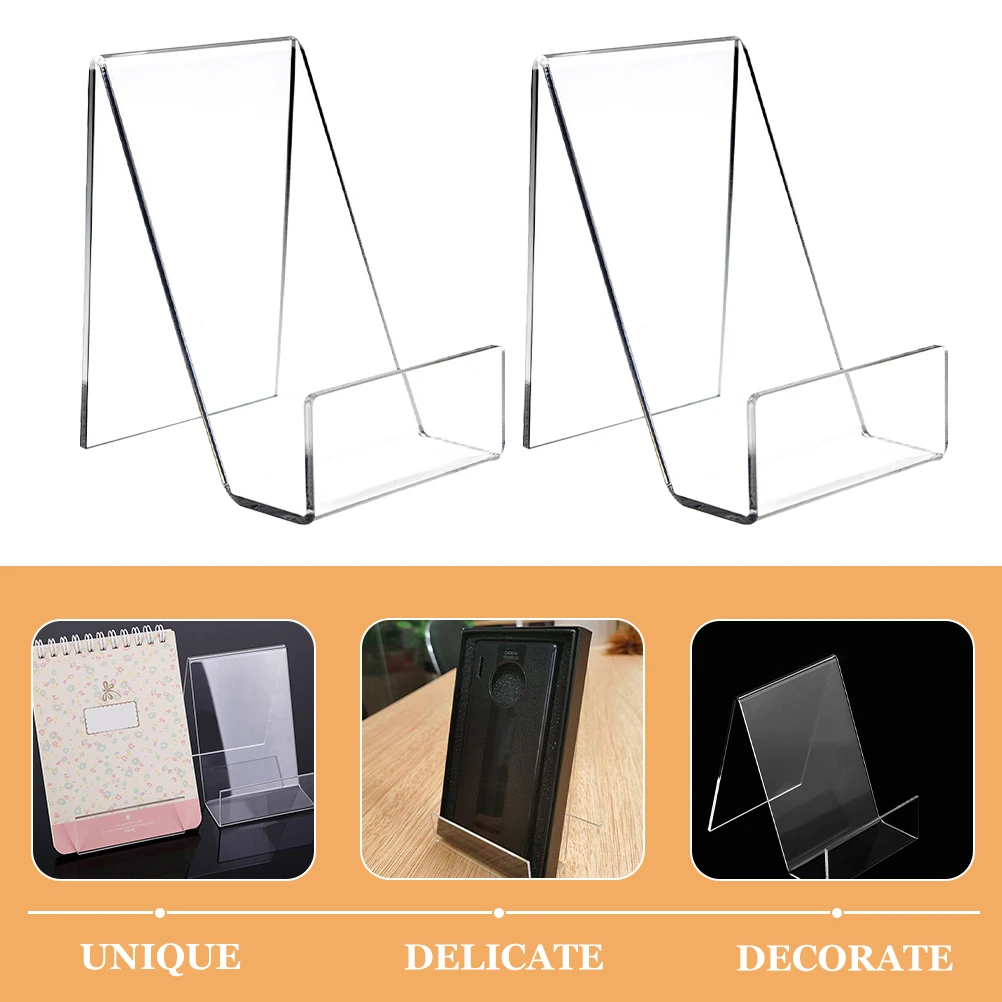 2pcs Acrylic Book Stand Easel Holder Rack Display Idol Singer Album Holder Product Placement Collectibles Keepsakes Display Rack