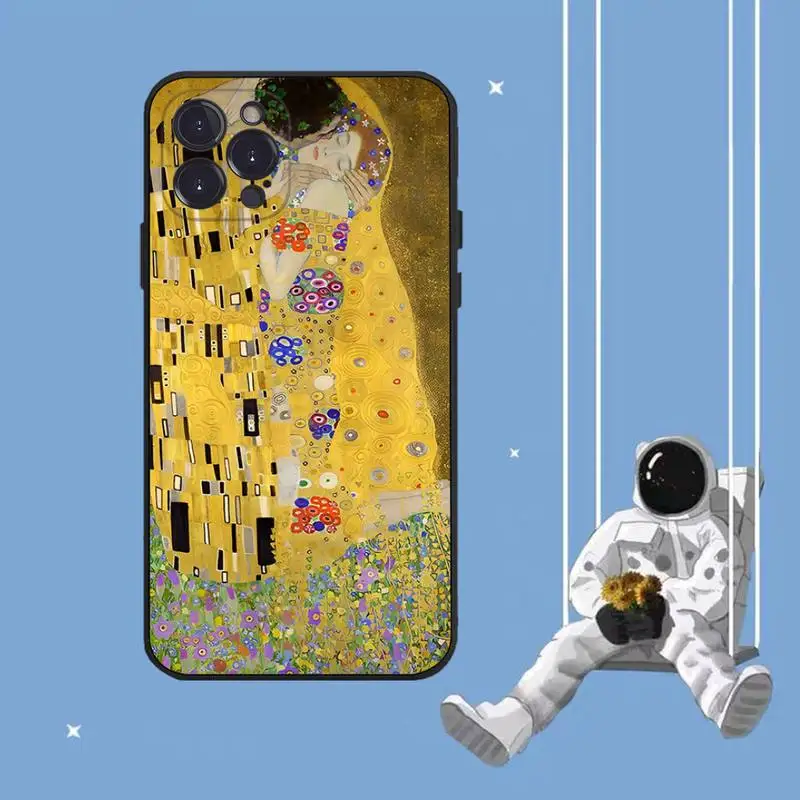 Kiss by Gustav Klimt  Phone Case For iPhone 13 Pro MAX 14 11 12 Mini X XS XR 6 7 8 Plus SE 2020 Soft TPU Cover