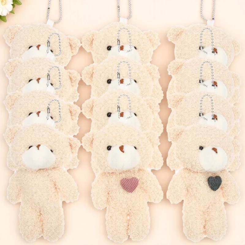 

12Pcs Bear Decoration Cute Key Chain Pendant Stress Relief Bag Charm Key Ring Charm for Backpack Decoration