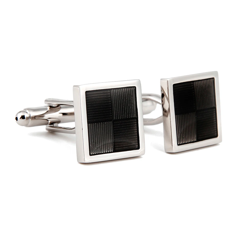 

Cuff links for Men TOMYE XK21S059 Black Square Buttons Fashion Casual Texudo Shirt Cufflinks