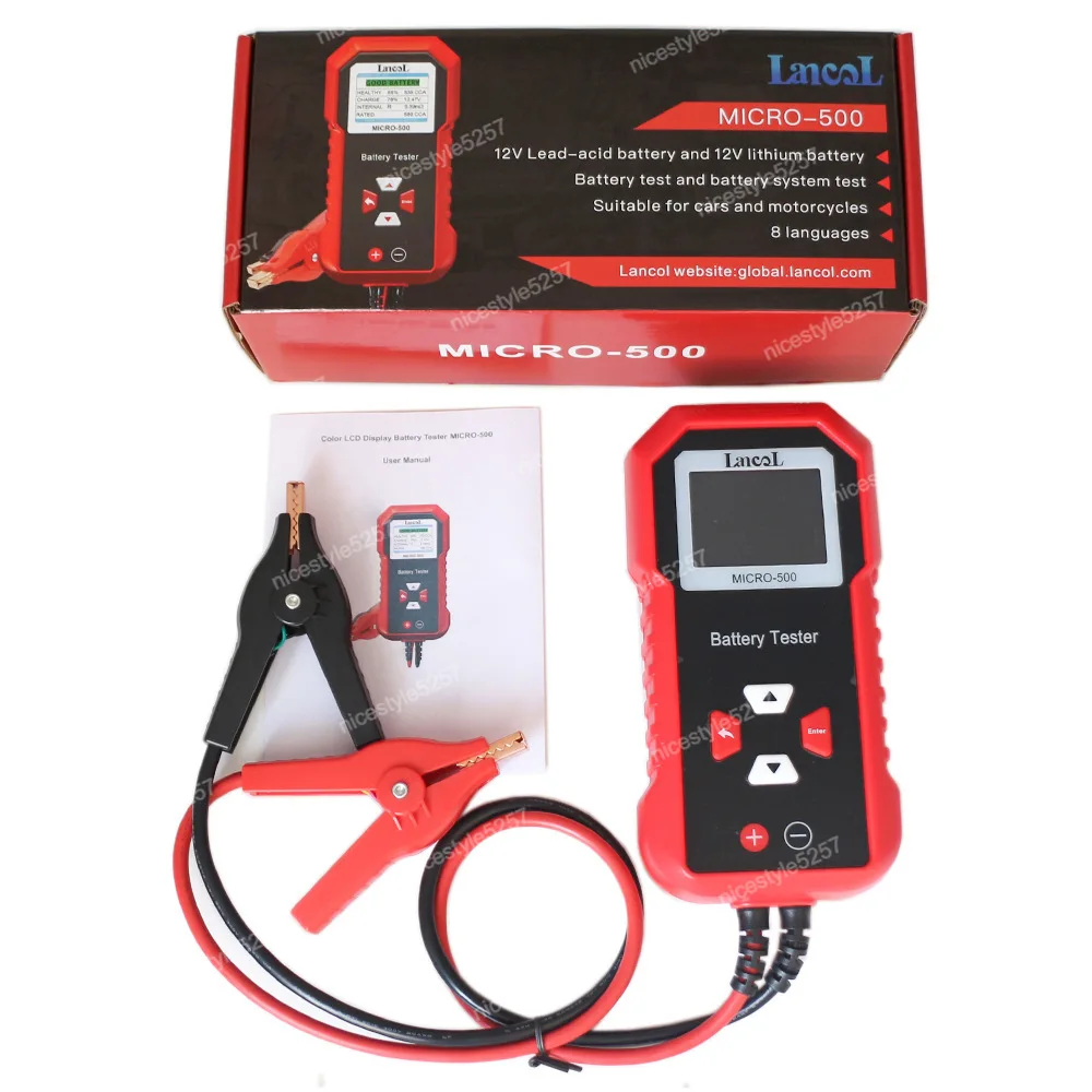 MICRO-500 battery tester color screen, battery detection tester car battery detector