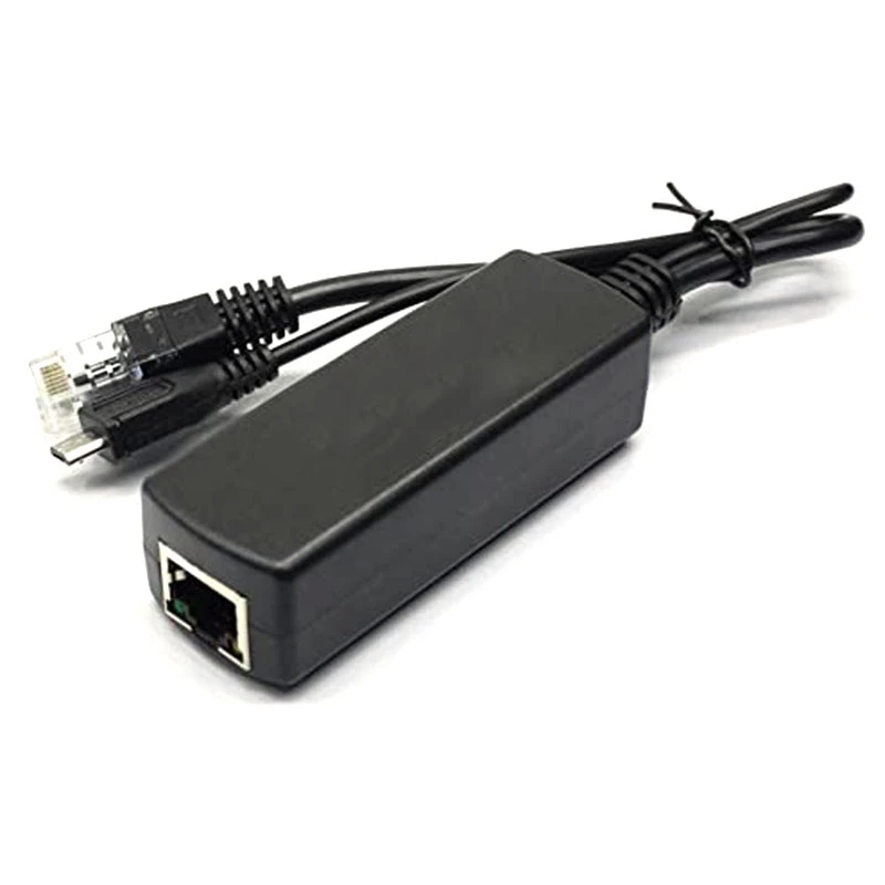 DT21 Micro-USB POE Splitter 48V to 5V 2.4A Power Supply IEEE 802.3af for Smart Phone Charging IPC IP Camera