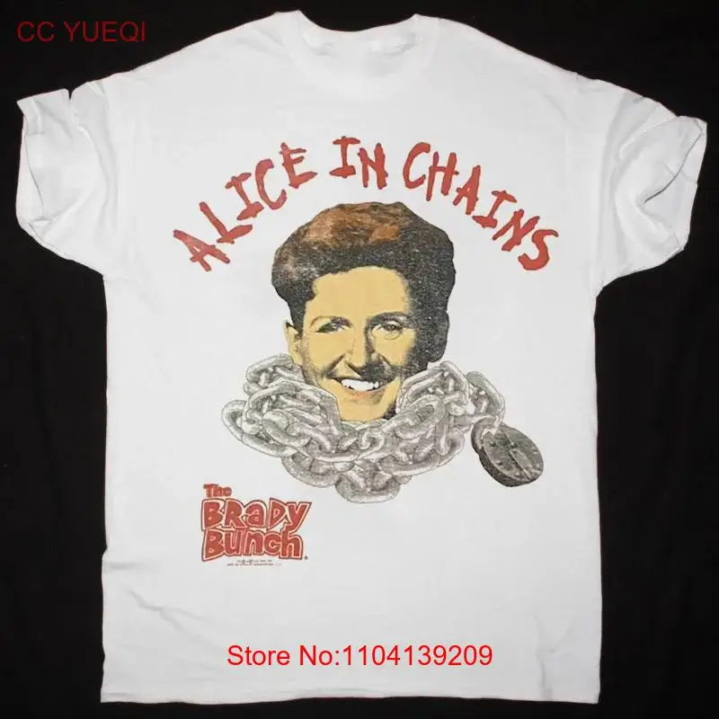 1996 Alice In Chains Brady Bunch T-Shirt White long sleeves