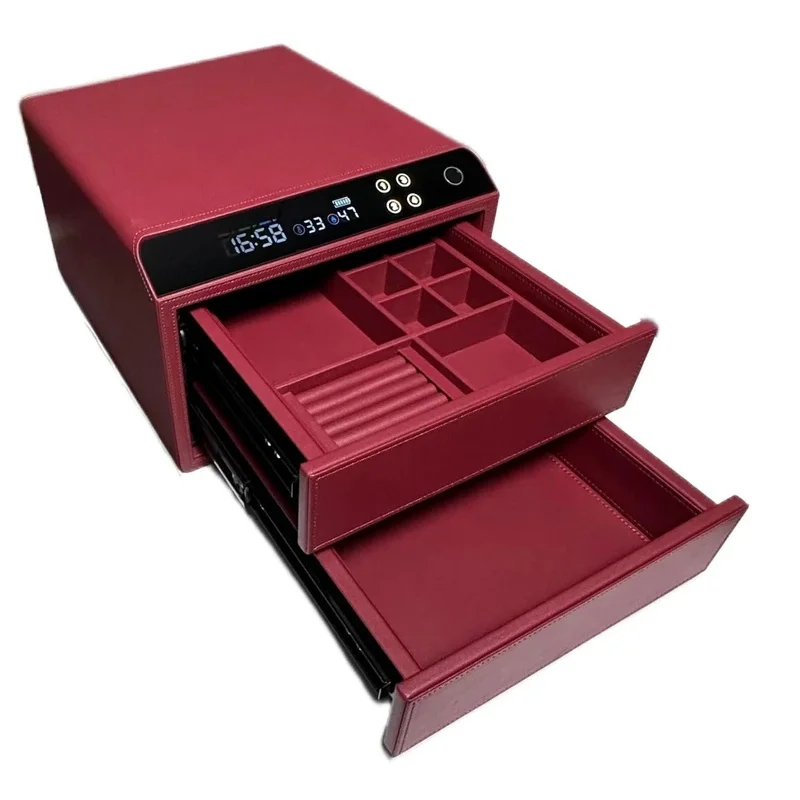 Caja Fuerte Inteligente para Muebles, Caja Fuerte de Acero con Huella Dactilar, Mini Caja Fuerte