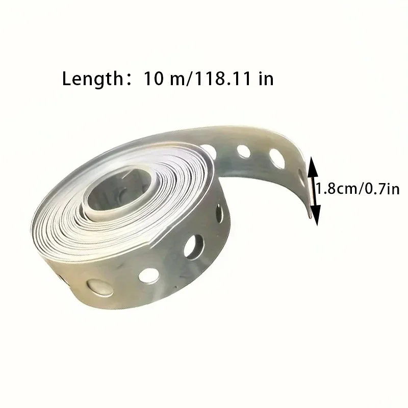 1 roll of galvanized steel tape, pre-punched multi-slot metal tape for pipe support and sheet metal work