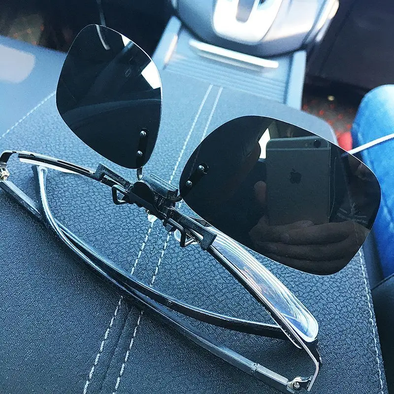 Myopia Glasses Clip, Color-changing Polarized Sunglasses Clip, Anti-glare, Driving, Dual-use Sunglasses, Fishing, Anti-UV