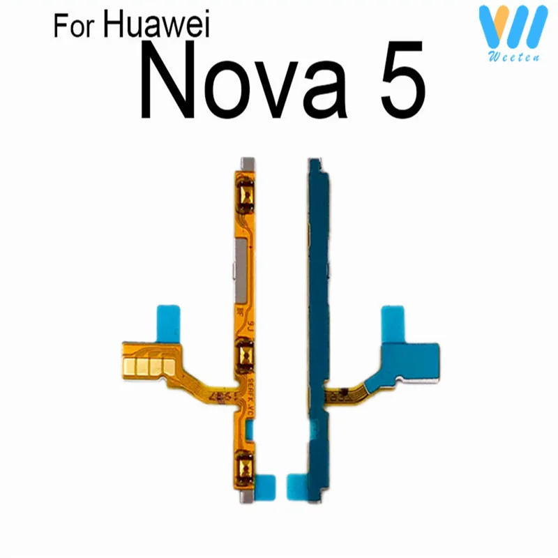 Power Volume Buttons For Huawei Nova 5 6 7 8 5i Pro 5T 5i 5Z/ 65G 7 8 SE 7i 6SE Volume Power Side Button Flex Cable Ribbon Parts