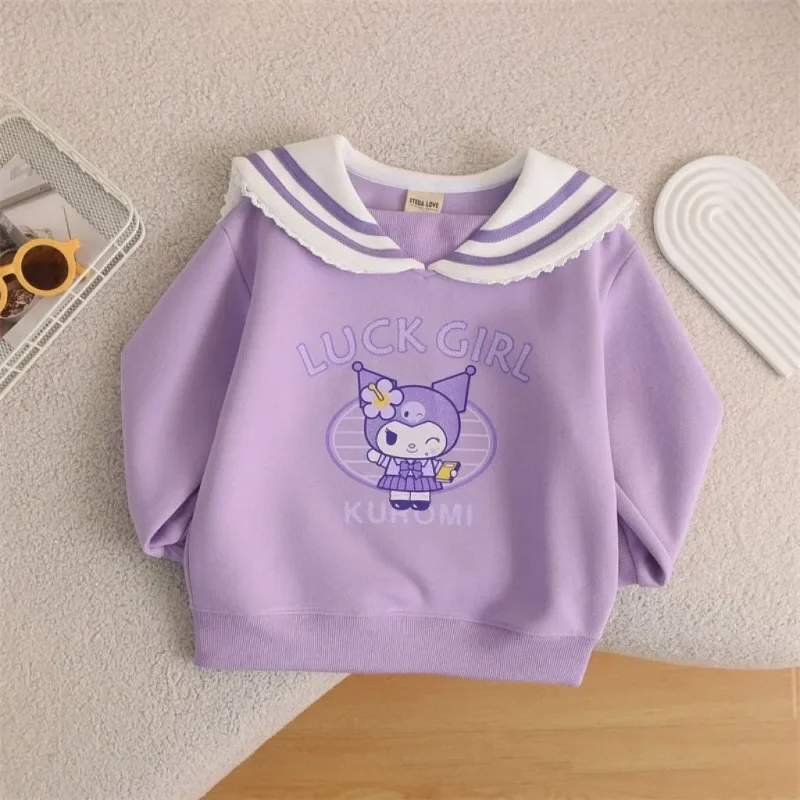 

Cinnamoroll Anime Kawaii Sanrio Ins Long Sleeve My Melody Hoodie Spring Autumn Cute Kuromi Children Shirt Clothing Gifts Toys