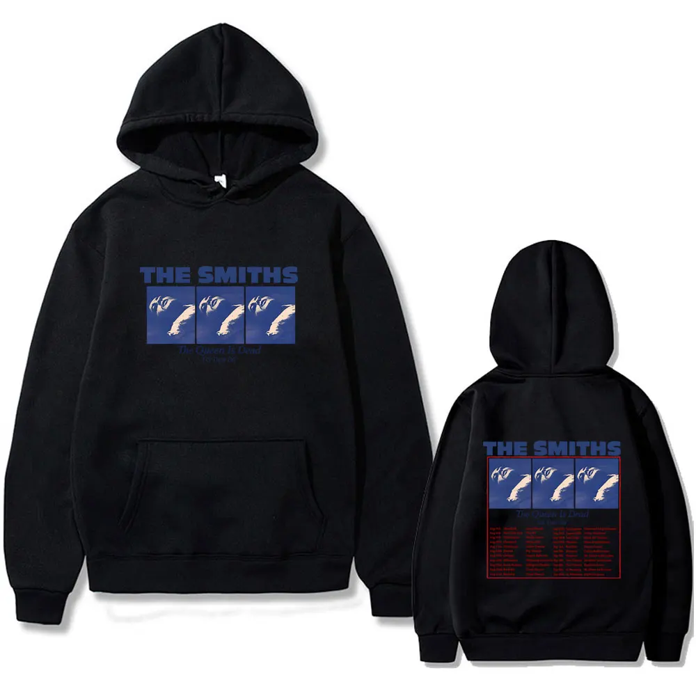 

Rock Band The Smiths The Queen Is Dead Tour 86 Graphic Hoodie Alternative 1980's Indie Morrissey Pullover Men Vintage Hoodies