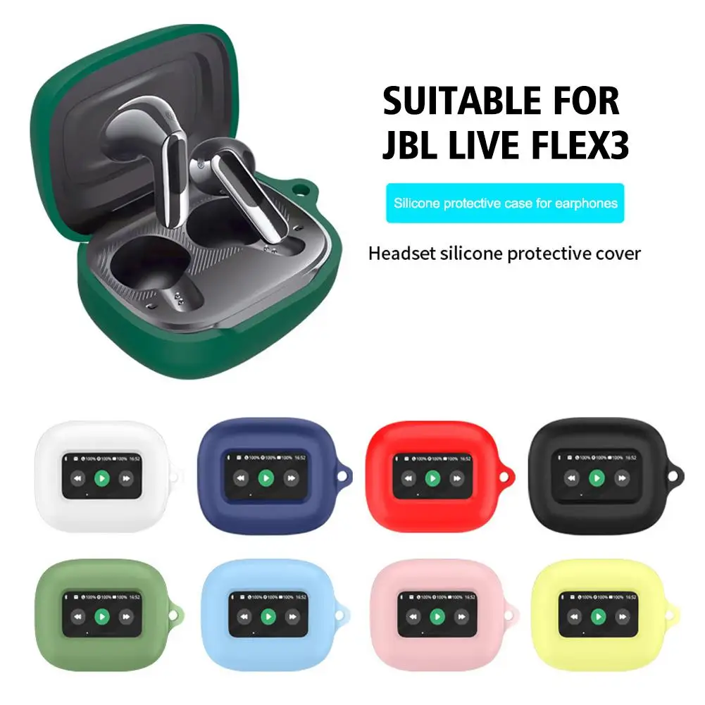 For Live Flex 3 Silicone Earphone Cover Bluetooth Earbuds Protective Shell Anti Drop Charging Box Sleeve Headphone Case