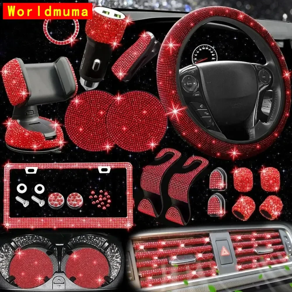 Nieuwe Glanzende 27 Stks/set 4 Seizoenen Gm Opslag Roma Therapie Telefoonhouder Dames Diamanten Auto Interieur Geschenkdoos