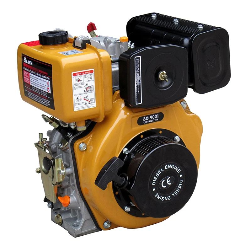 3.8kW Single Cylinder Air-Cooled Engine HR178FB Keyway Shaft Easy Operate Electric Start 4HP Power Euro 5 Emission