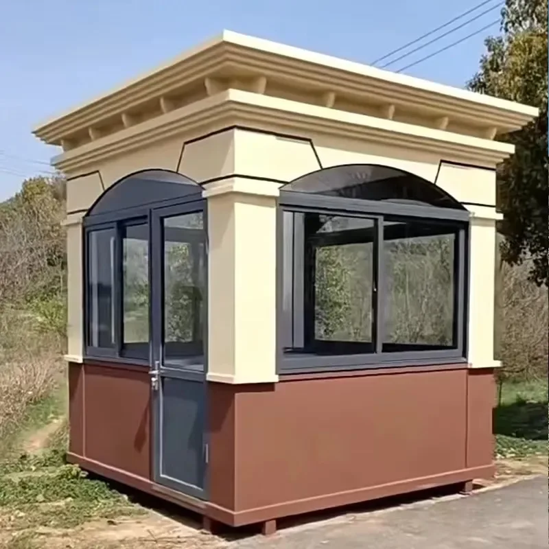 Custom Outdoor Prefabricated Heavy Duty Security Kiosk for Residential Community Concierge