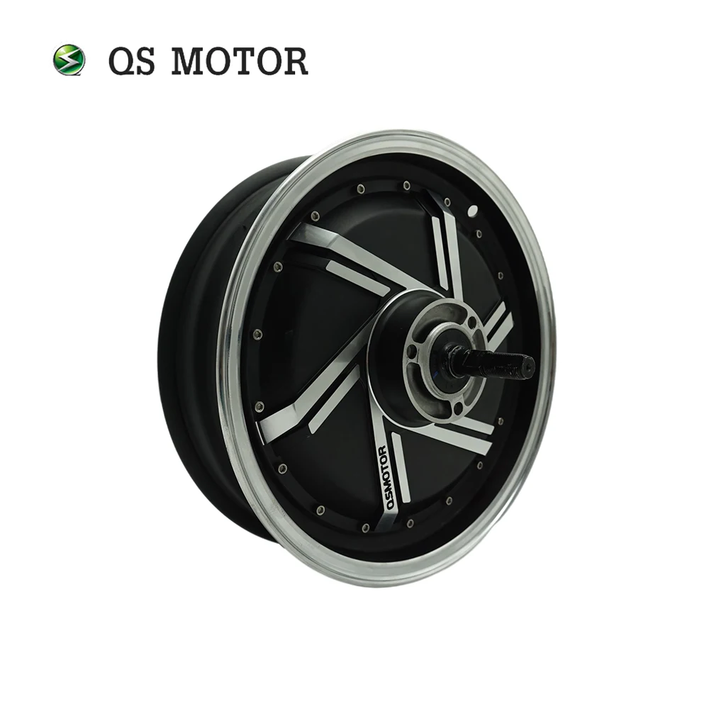 

Двигатель QS 13*3,5 дюйма, 8000 Вт, 273 V4, 96 В, 140 км/ч, высокая мощность BLDC, двигатель втулки колеса для электрического мотоцикла
