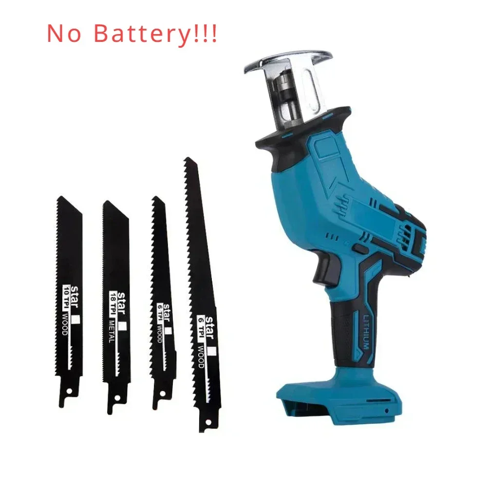 21V Rechargeable Li-ion Battery Saw Quick Change BladeMetal Wood PVC Cutting Power Tools Cordless Electric Reciprocating Saw