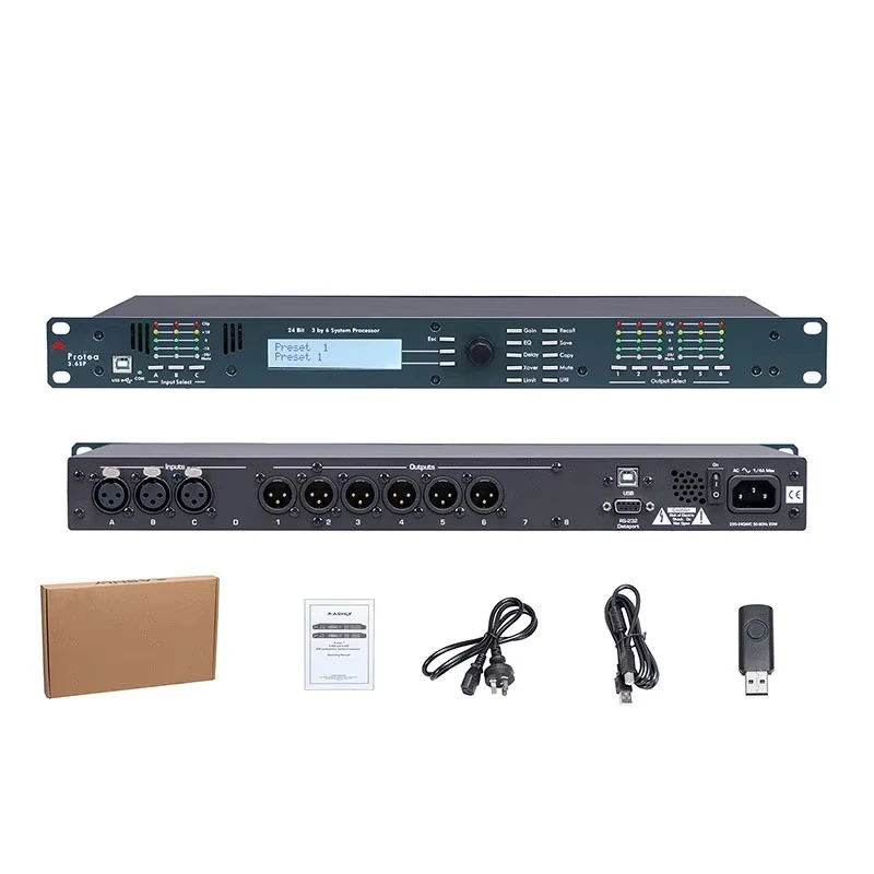 3.6SP 110V/220V Audio Processor 3 Inputs and 6 Outputs Stage Performance Effector for DriveRack Products Accessories