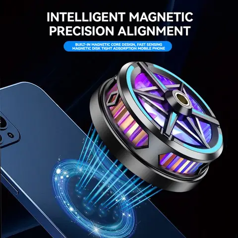 Magnetic Phone Cooler: Semiconductor Cooling Pad for PUBG Mobile & Live Streaming | Ultra-Quiet, Universal Fit Gaming Gadget
