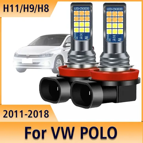 Bombilla LED delantera para coche, lámpara antiniebla para VW Volkswagen POLO 6R MK6 2011 2012 2013 2014 2015 2016 2017 2018, accesorios