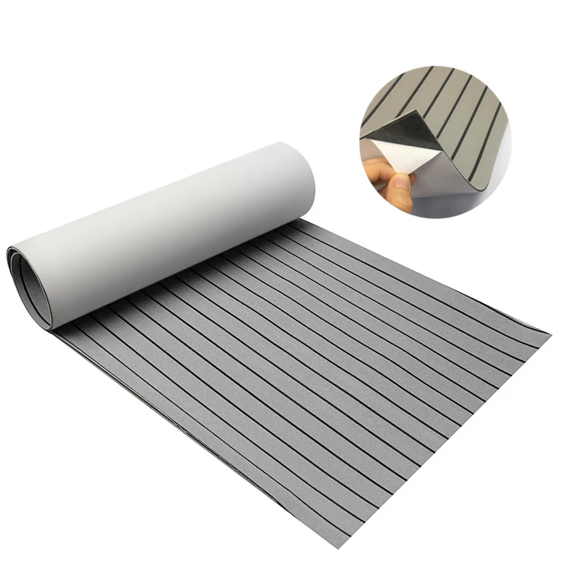 

Boat Flooring EVA Foam Decking Sheet Faux Teak Marine Mat Marine Carpet Cooler Tops Seating Non-Slip Self-Adhesive Flooring Mate