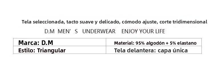 Ropa Interior Deportiva de Algodón de Cintura Baja para Hombre, Calzoncillos Triangulares con Bolsa, Letras Personalizadas, C...