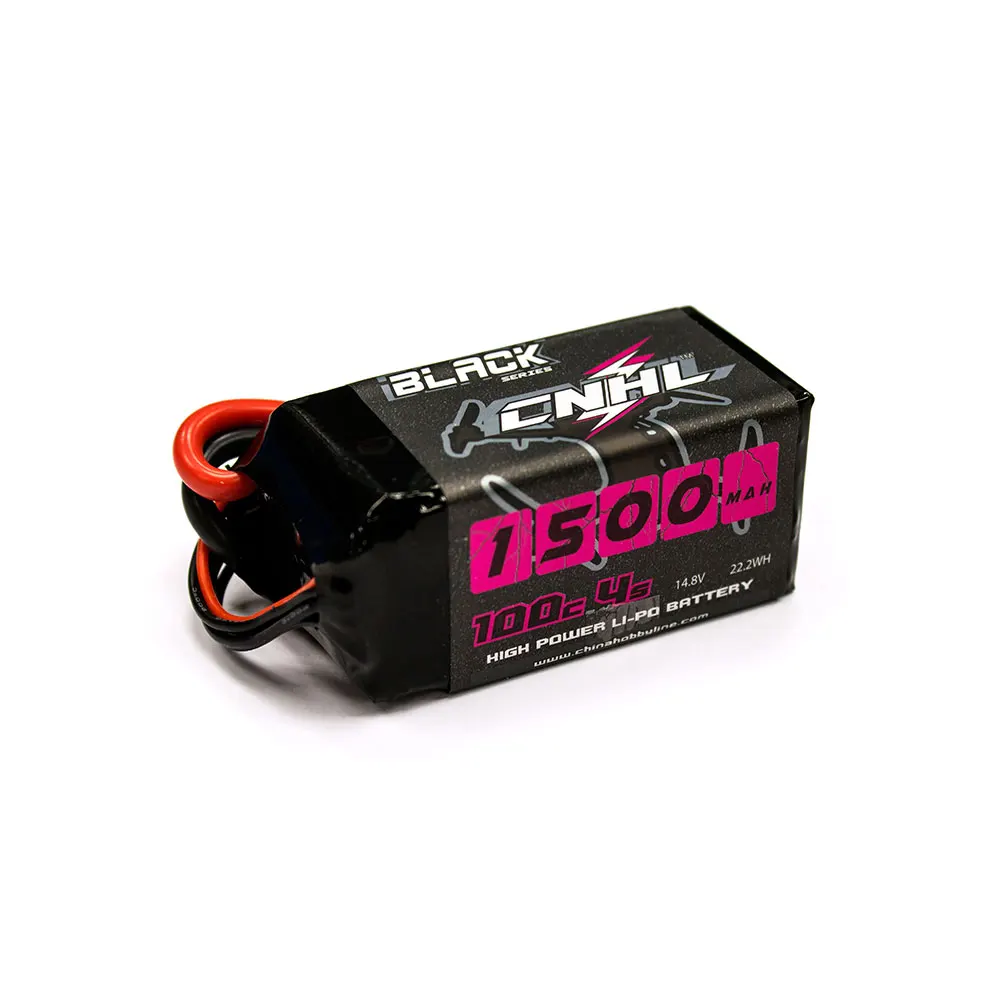 CNHL-Bateria LiPo para RC Drone, Corrida FPV, Série Negra, 4S, 14.8V, 1500mAh, 100C, Ficha XT60, 150-220mm, 4"