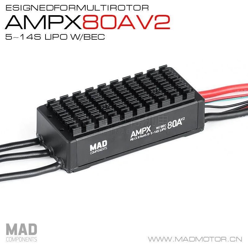 Brushless Motor Model Aircraft Multi-rotor Multi-axis Electronic Governor AMPX80A5-14S High Voltage Version