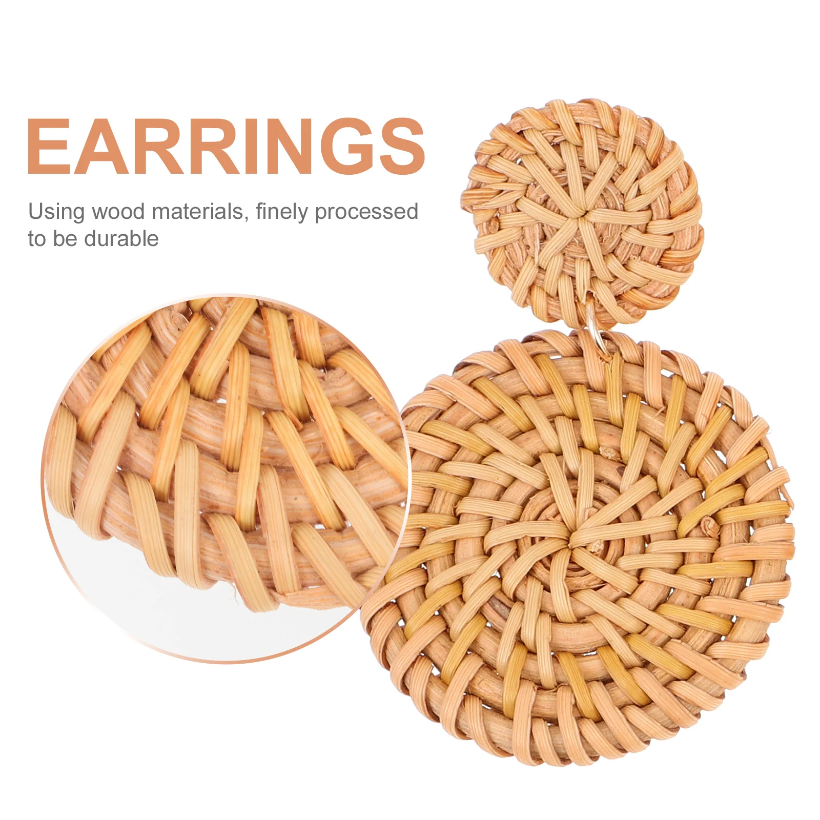 

4Pairs Woven Earrings Stylish Dangling Ear Jewelry Perfect Match for Women Girls Earrings Ear Decor Accessories