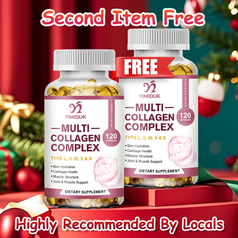 

Advanced Multi Collagen Complex Supplement, with Vitamin A, Support Skin Hydration, Promote Joint Flexibility, Hair, Women & Men