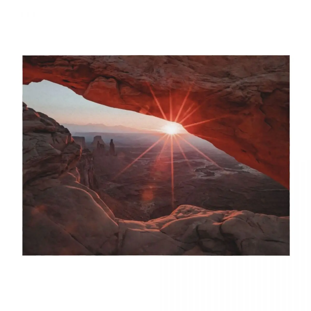 

Canyonlands National Park Mesa Arch Throw Blanket Flannel Camping Bed Soft Blankets