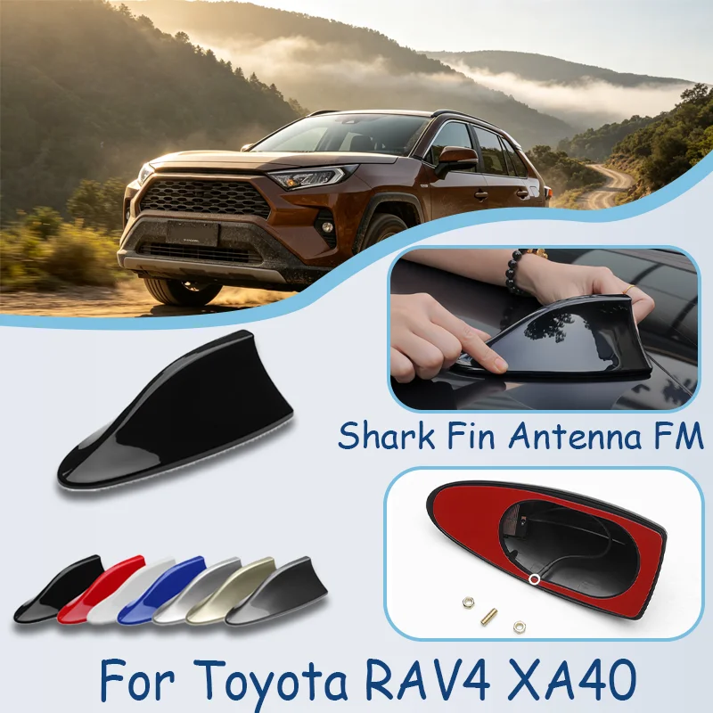 For Toyota RAV4 XA40 Shark Fin Antenna, FM Signal Booster, Waterproof Radio Antenna, FM/AM Super Aerials
