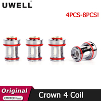 4Pcs/8Pcs Uwell Crown 4 Coils Dual SS904L Core 0.2ohm 0.4ohm UN2 0.23ohm For Electronic Cigarette Uwell Crown IV 4 Vape TanK