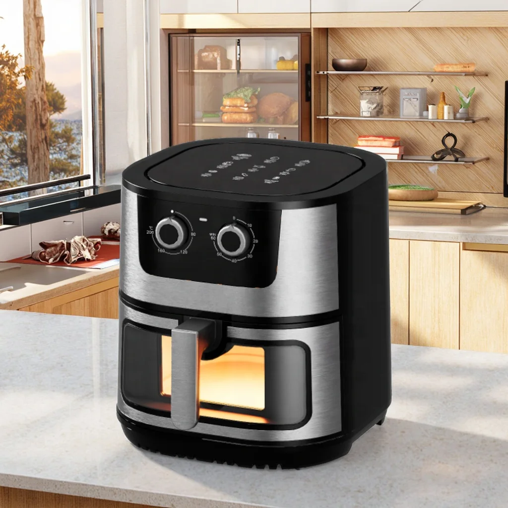 

Hot Sale 15 Liter Stainless Steel Commercial Kitchen Oven Small Electric Air Fryer and Grill Without Oil for Household Use