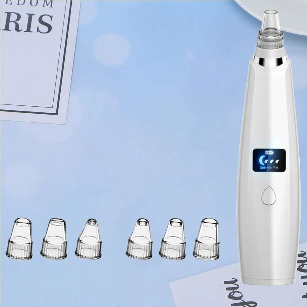 1pc elettrico 3 ingranaggi regolabili 6 teste di aspirazione detergente profondo per pori per punti neri pelle morta olio bellezza del viso