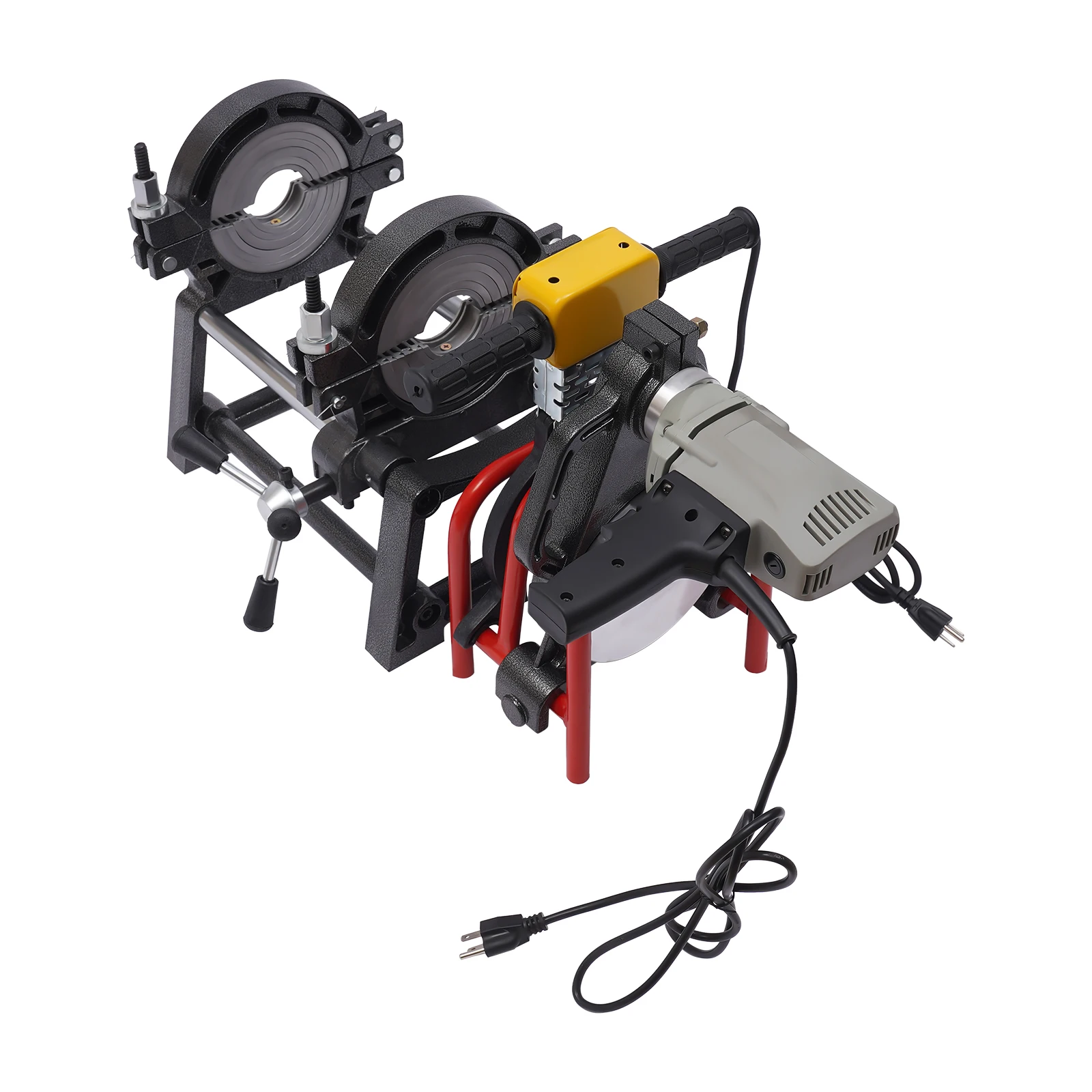 

63-200 Manual Fusion Welder Manual Type Butt Welding Machine 1.5KW Heater 63-200mm Pipe Range for PE/PP/PVC