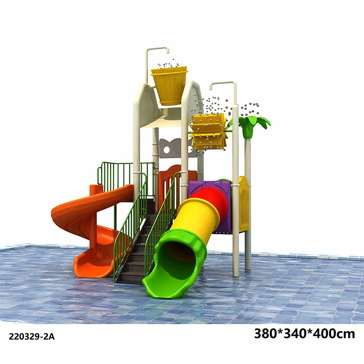 Attrezzatura per acquascivolo in plastica di alta qualità per mini piscina parco acquatico per bambini parco giochi d'acqua all'aperto per bambini