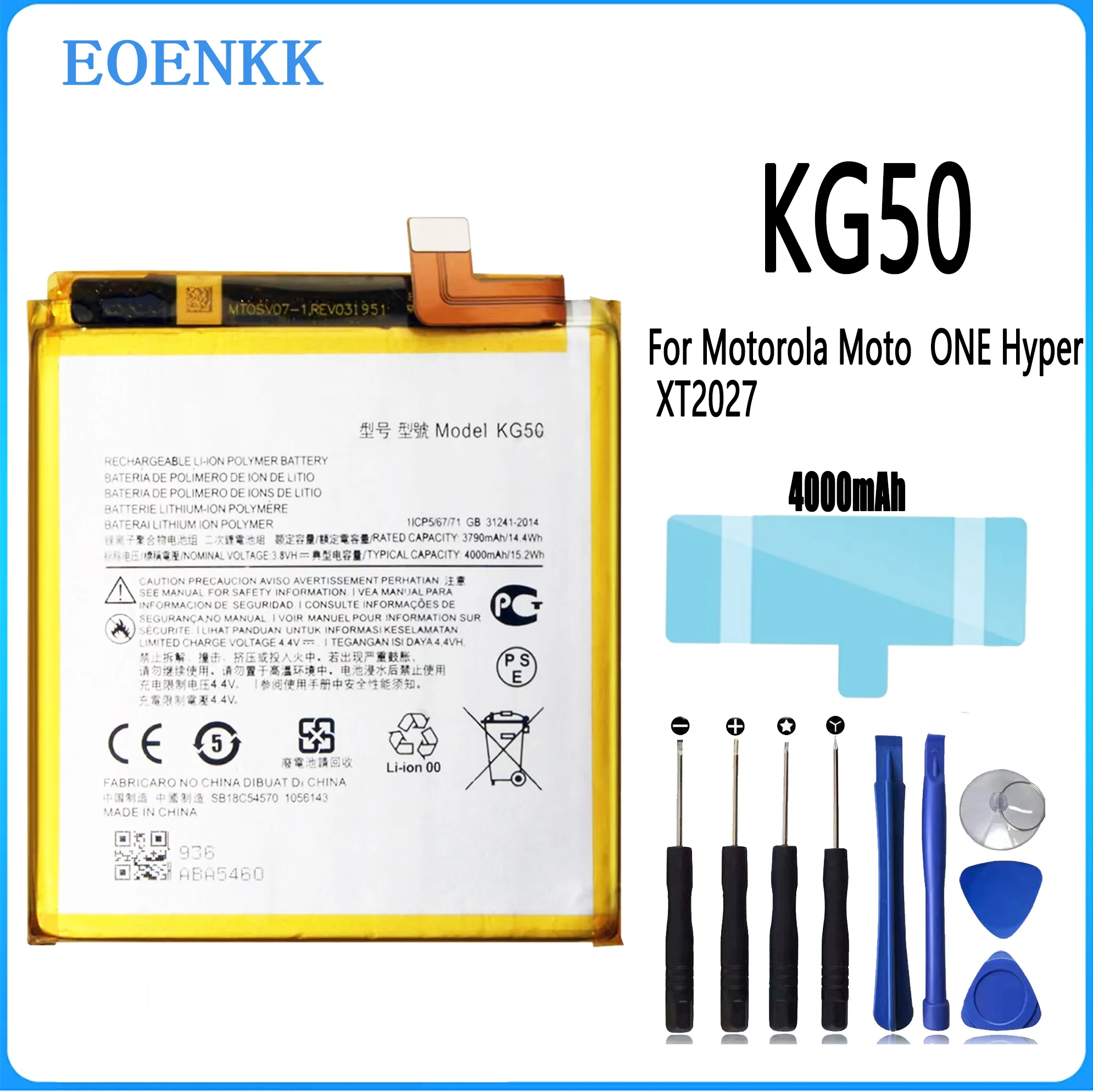 KG50 Battery For Motorola Moto  ONE Hyper / XT2027 high capacity Capacity Repair Part Phone Batteries Bateria