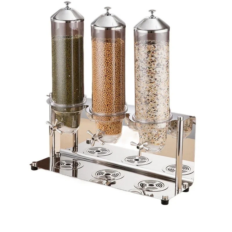 Stainless Steel Commercial Cereal Dispenser - Hotel Breakfast Buffet Hygienic Food Dispenser
