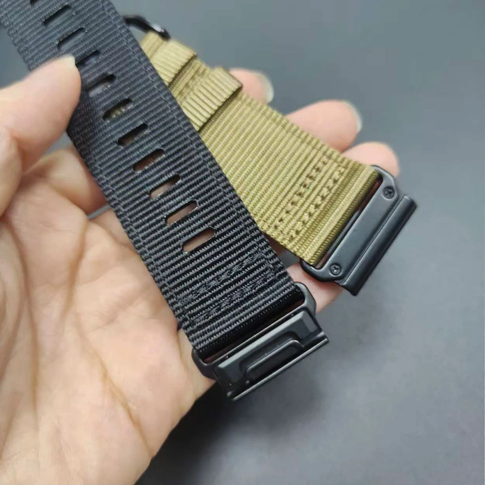 Tactical Rugged Strap For Garmin Tactix 8 7Pro Watchband For Fenix 8 8Pro 7 7X 6/Epix Pro/Enduro 3 QuickFit 22mm 26mm Nylon Band