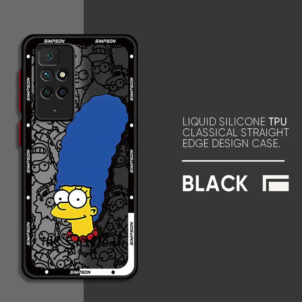 Disney Homer Simpson Phone Case for Redmi A1 Plus 12C 9T 10 12 5G 10A 9A A2 9C 9 K40 Pro 10C Matte Cover Shockproof Cases Shell